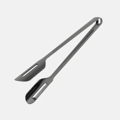 charcoal and wood chip tongs