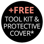 Free tool kit and protective cover badge