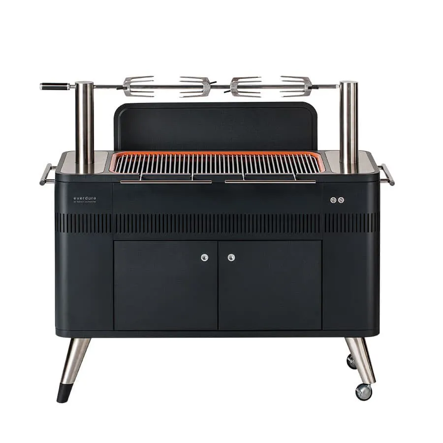 Hub Charcoal BBQ front on with forks