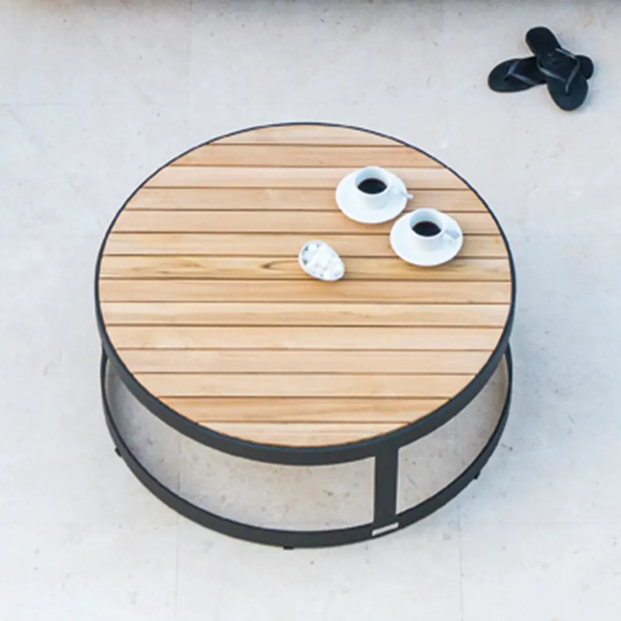 aerial view of adagio side table on patio