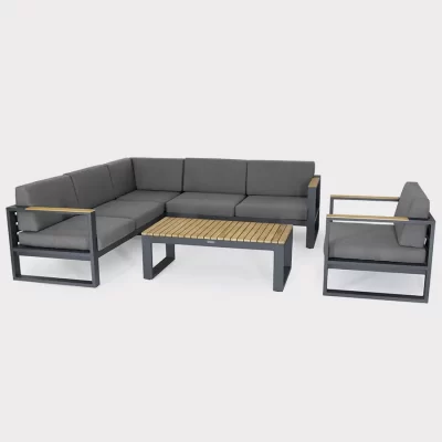 Belvedere lounge corner garden furniture set with coffee table