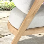 Detail of wood and cushions on a Kubu Lounge Chair