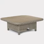 Palma Signature Grande High/Low Table in oyster with Alu Slat top in the down position