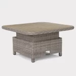 Palma Signature Grande High/Low Table in oyster with Alu Slat top in the up position