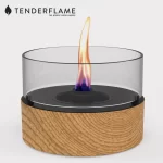 Tenderflame Cafe 18 with natural wooden base