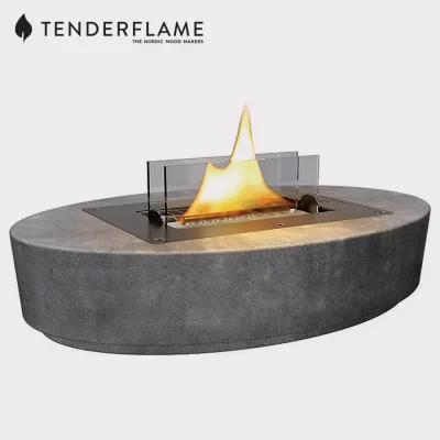 Tenderflame Carnation Table Top Candle with concrete base
