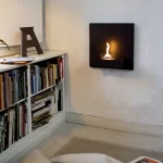Tenderflame Square 90 fire place on a white background